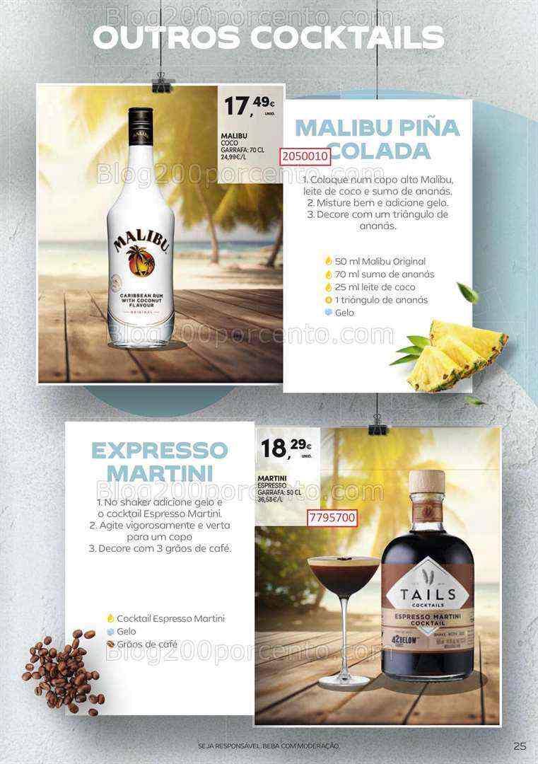 Antevisão Folheto CONTINENTE Cocktails de 18 julho a 13 agosto