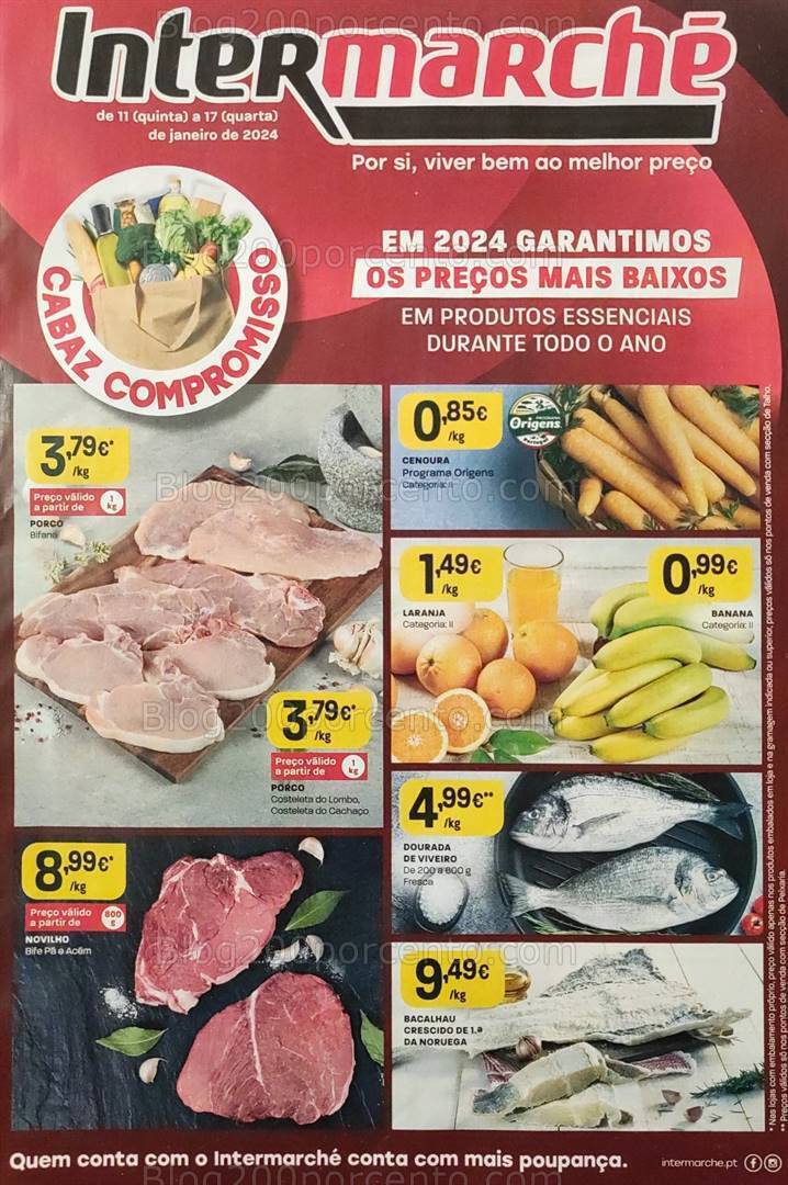 Antevisão Folheto INTERMARCHÉ Promoções de 11 a 17 janeiro
