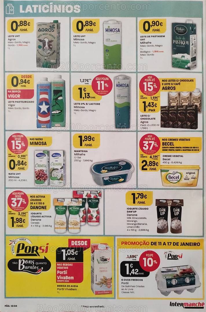 Antevisão Folheto INTERMARCHÉ Promoções de 11 a 17 janeiro