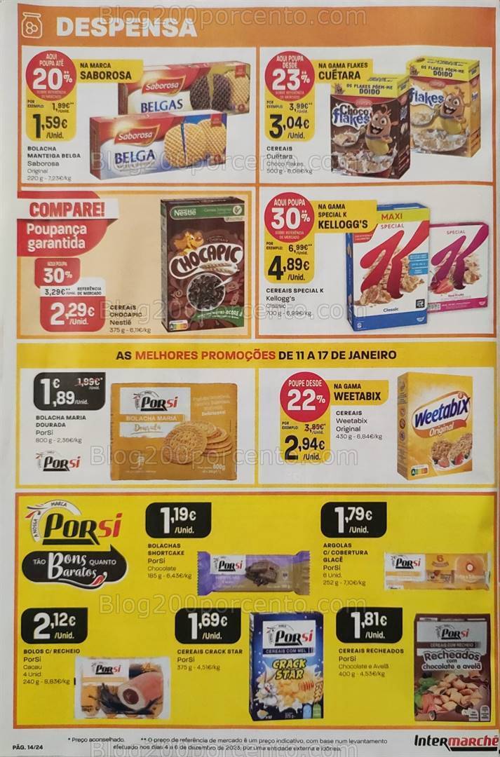 Antevisão Folheto INTERMARCHÉ Promoções de 11 a 17 janeiro