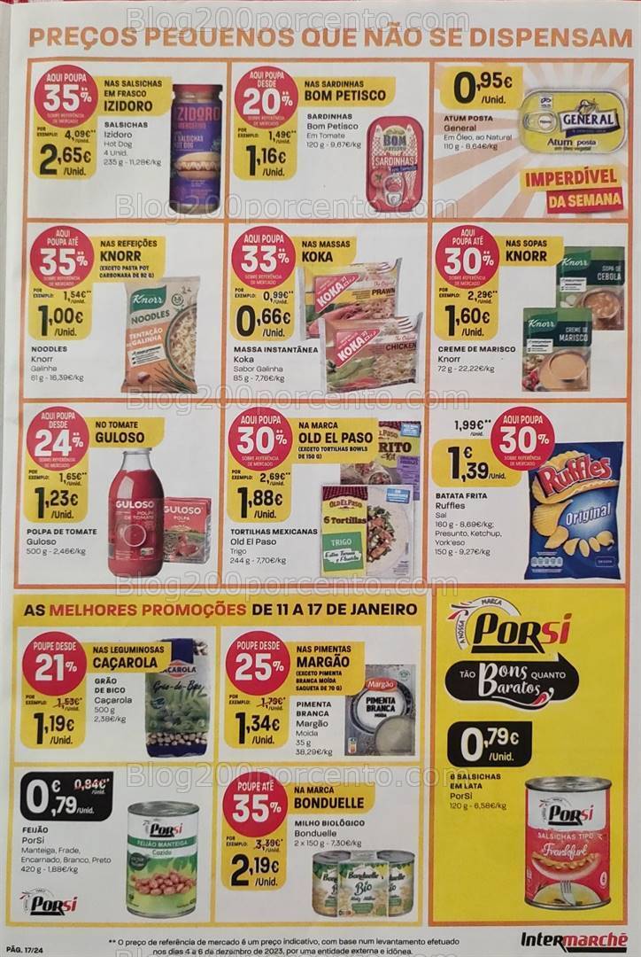 Antevisão Folheto INTERMARCHÉ Promoções de 11 a 17 janeiro
