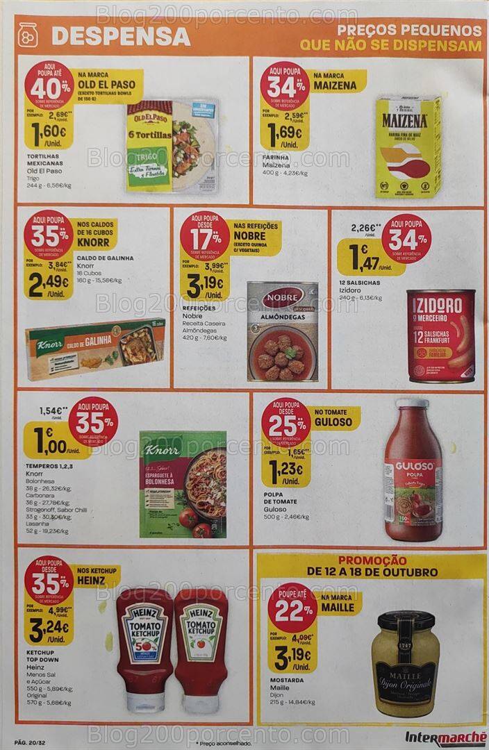 Antevisão Folheto INTERMARCHÉ Promoções de 12 a 18 outubro