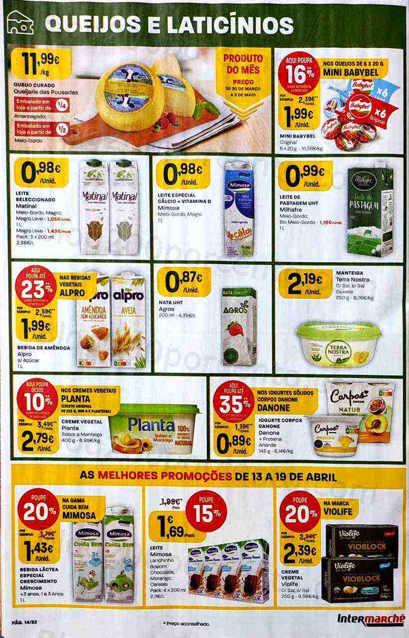 Antevisão Folheto INTERMARCHÉ Promoções de 13 a 19 abril
