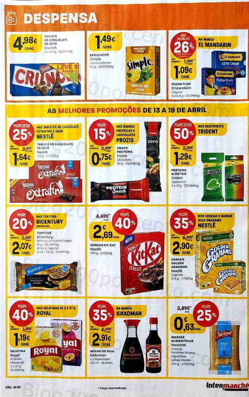 Antevisão Folheto INTERMARCHÉ Promoções de 13 a 19 abril
