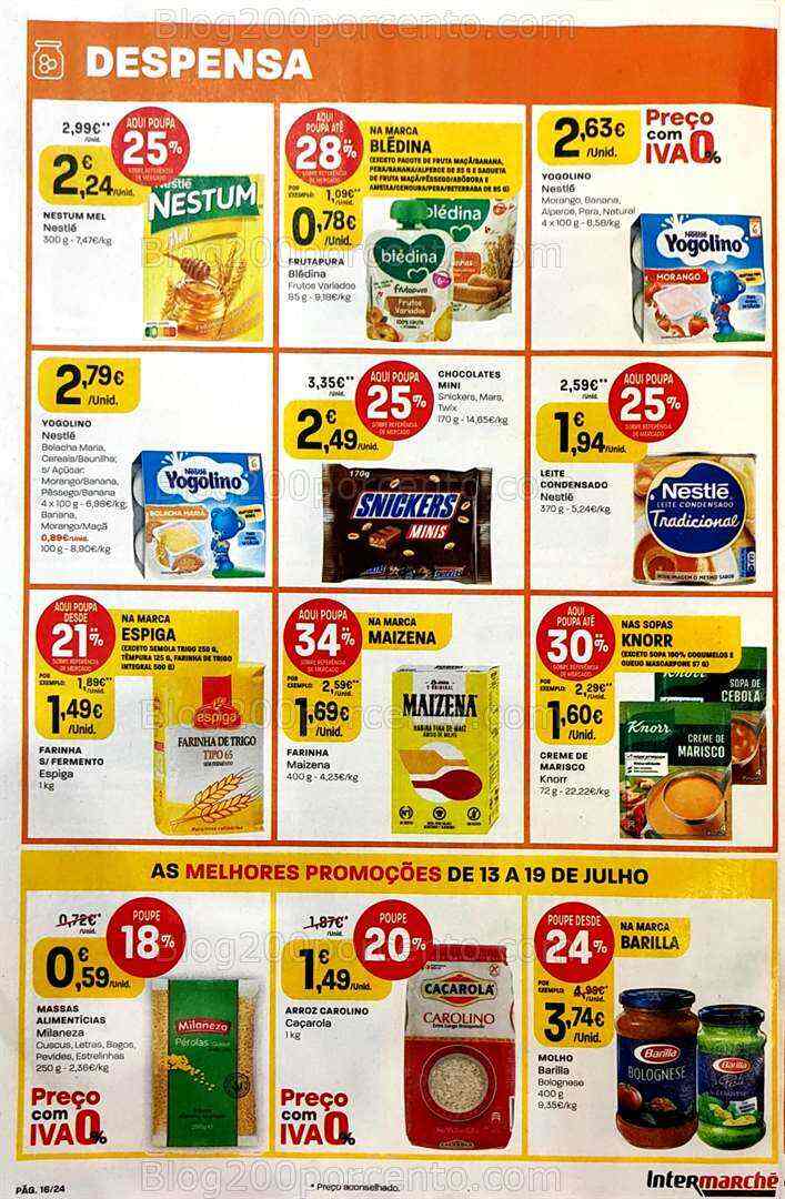 Antevisão Folheto INTERMARCHÉ Promoções de 13 a 19 julho