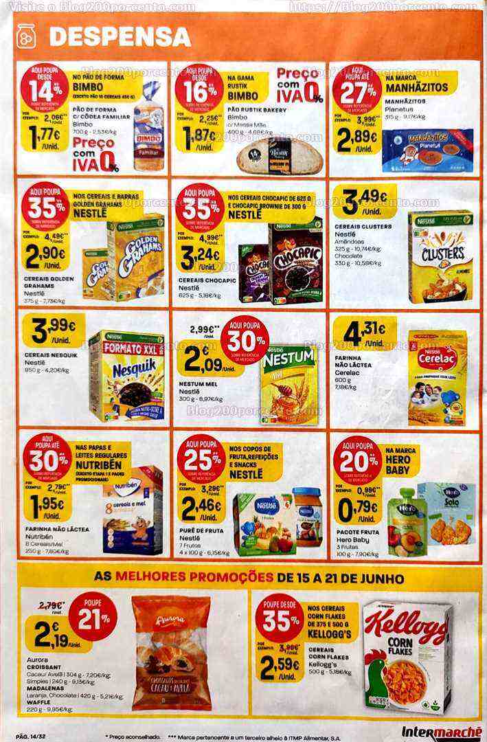 Antevisão Folheto INTERMARCHÉ Promoções de 15 a 21 junho