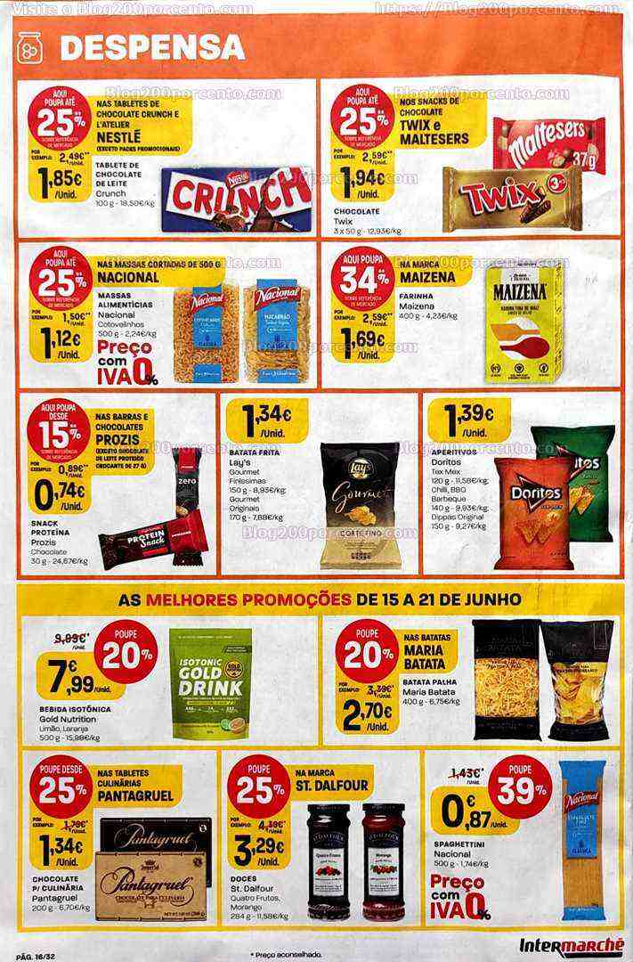 Antevisão Folheto INTERMARCHÉ Promoções de 15 a 21 junho