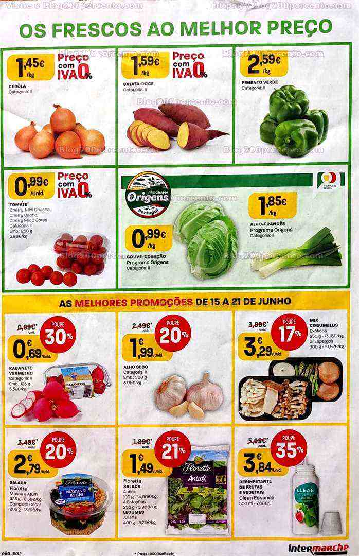 Antevisão Folheto INTERMARCHÉ Promoções de 15 a 21 junho