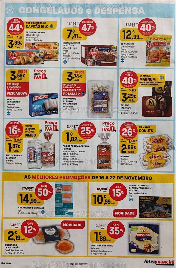 Antevisões Folheto INTERMARCHÉ Promoções de 16 a 22 novembro