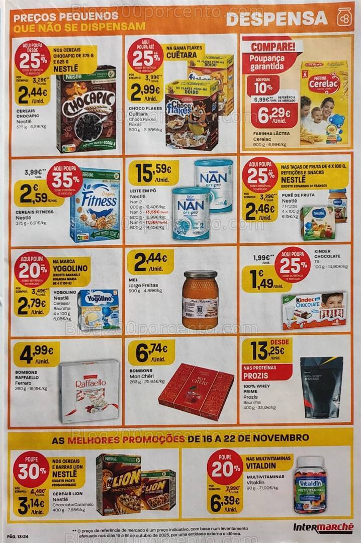 Antevisões Folheto INTERMARCHÉ Promoções de 16 a 22 novembro