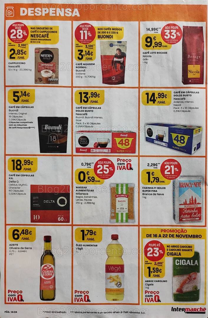 Antevisões Folheto INTERMARCHÉ Promoções de 16 a 22 novembro