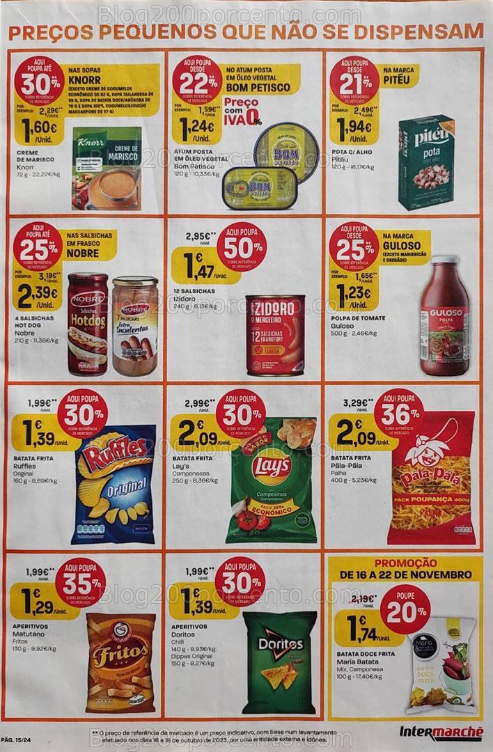 Antevisões Folheto INTERMARCHÉ Promoções de 16 a 22 novembro