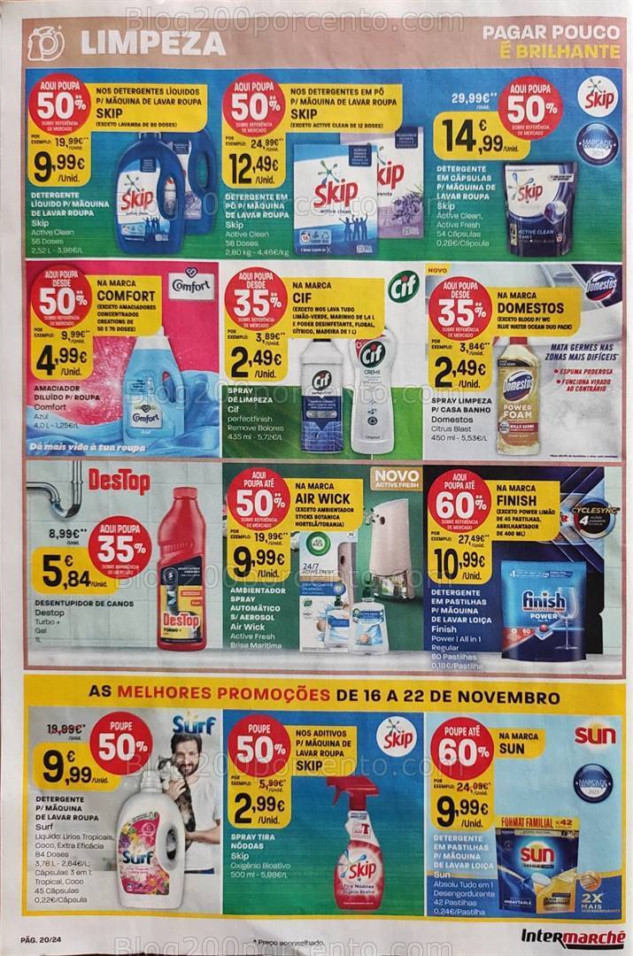 Antevisões Folheto INTERMARCHÉ Promoções de 16 a 22 novembro