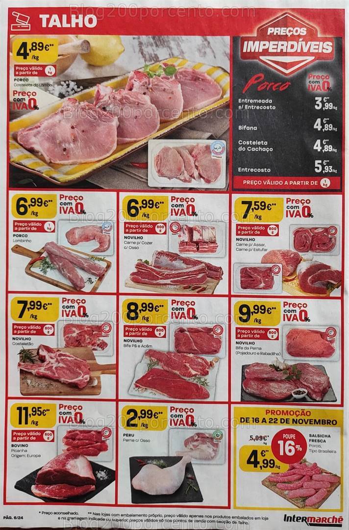 Antevisões Folheto INTERMARCHÉ Promoções de 16 a 22 novembro