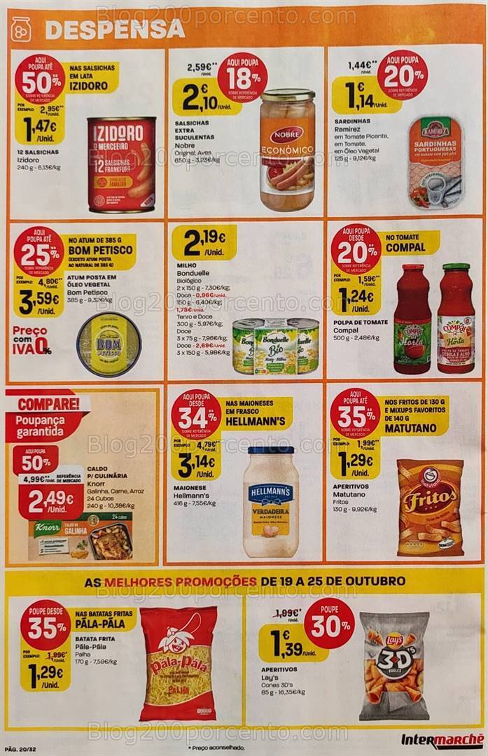 Antevisão Folheto INTERMARCHÉ Promoções de 19 a 25 outubro