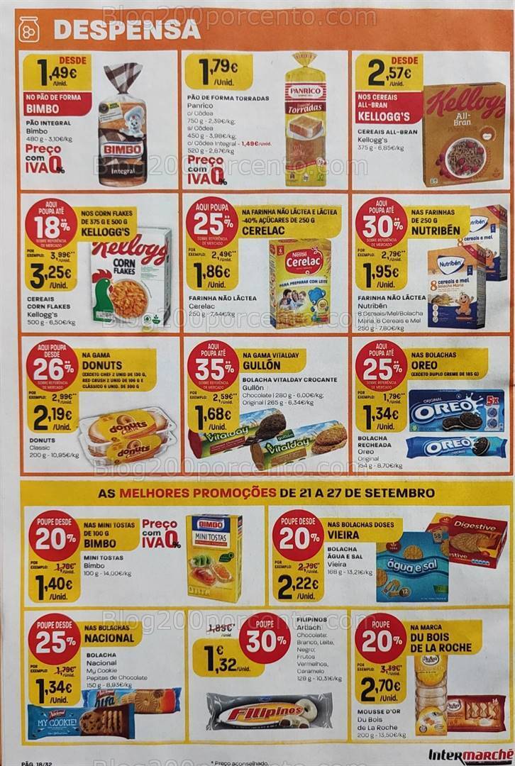 Antevisão Folheto INTERMARCHÉ Promoções de 21 a 27 setembro
