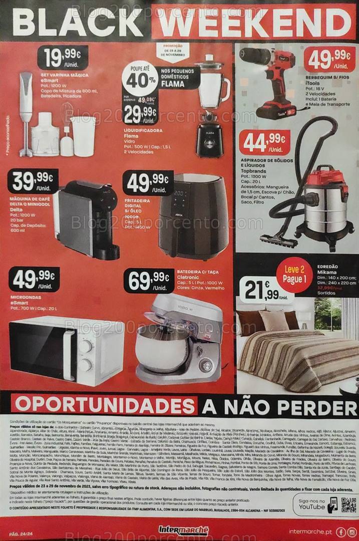 Antevisão Folheto INTERMARCHÉ Black Weekend Promoções de 23 a 29 novembro