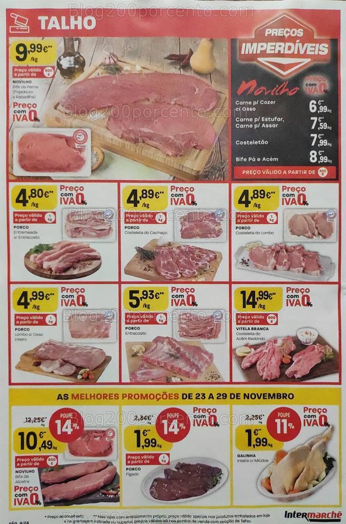 Antevisão Folheto INTERMARCHÉ Promoções de 23 a 29 novembro