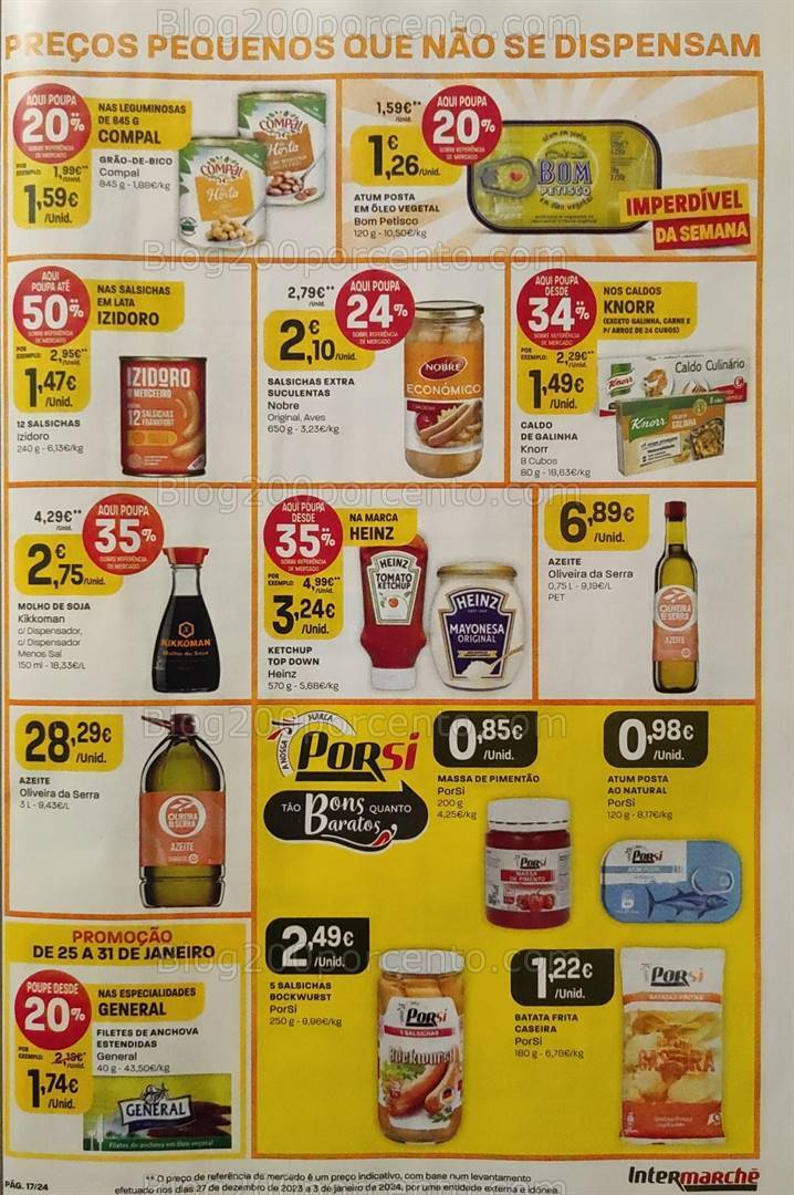 Antevisão Folheto INTERMARCHÉ Promoções de 25 a 31 janeiro