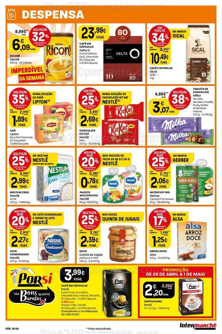 Antevisão Folheto INTERMARCHÉ Promoções de 25 abril a 1 maio