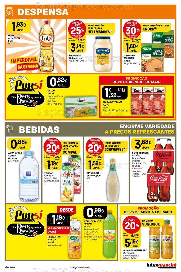 Antevisão Folheto INTERMARCHÉ Promoções de 25 abril a 1 maio