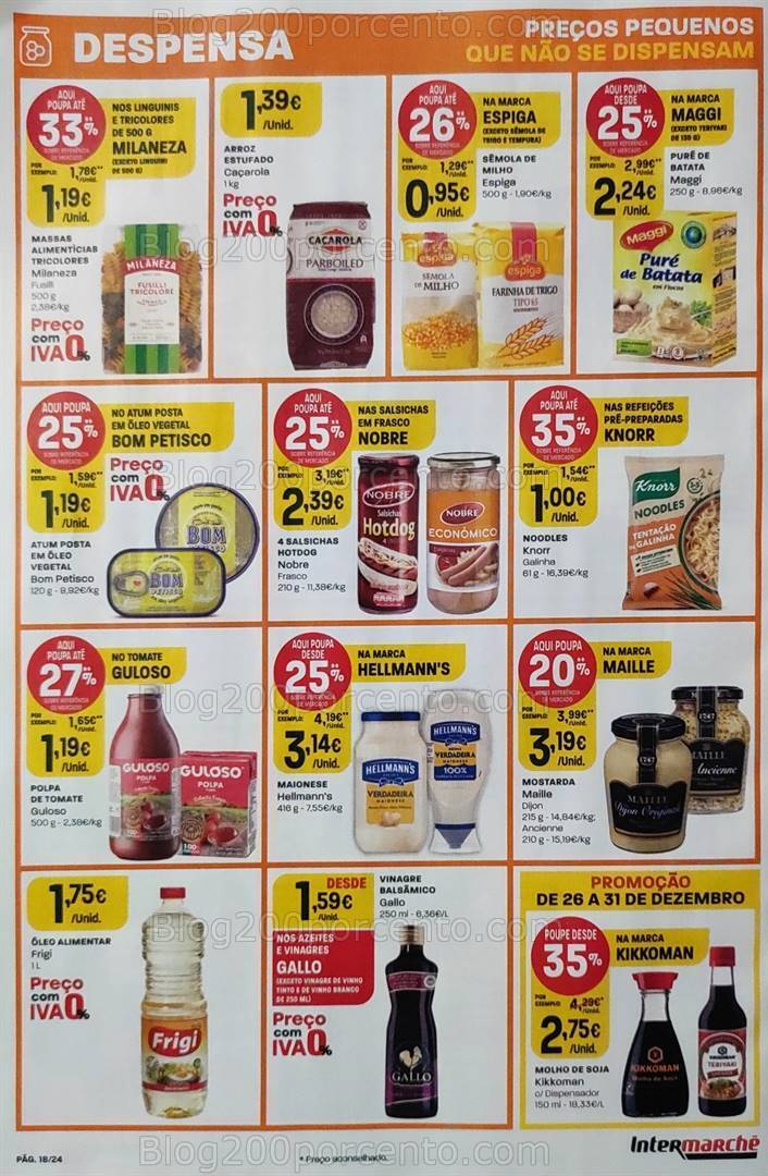 Antevisão Folheto INTERMARCHÉ Promoções de 26 a 31 dezembro