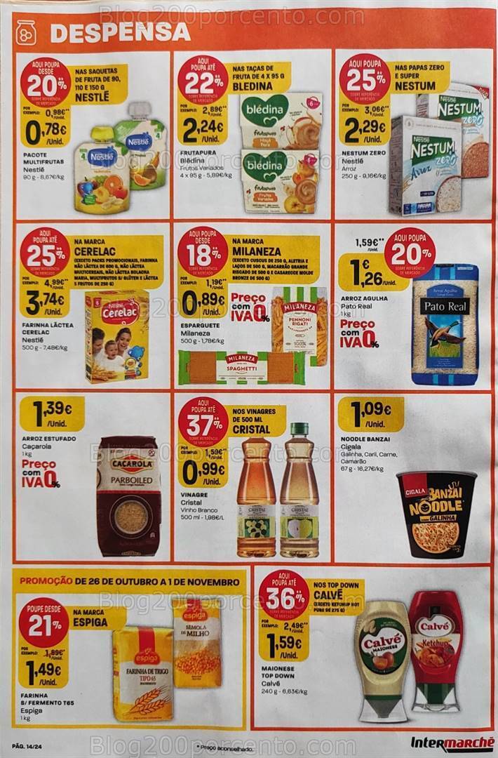 Antevisão Folheto INTERMARCHÉ Promoções de 26 outubro a 1 novembro