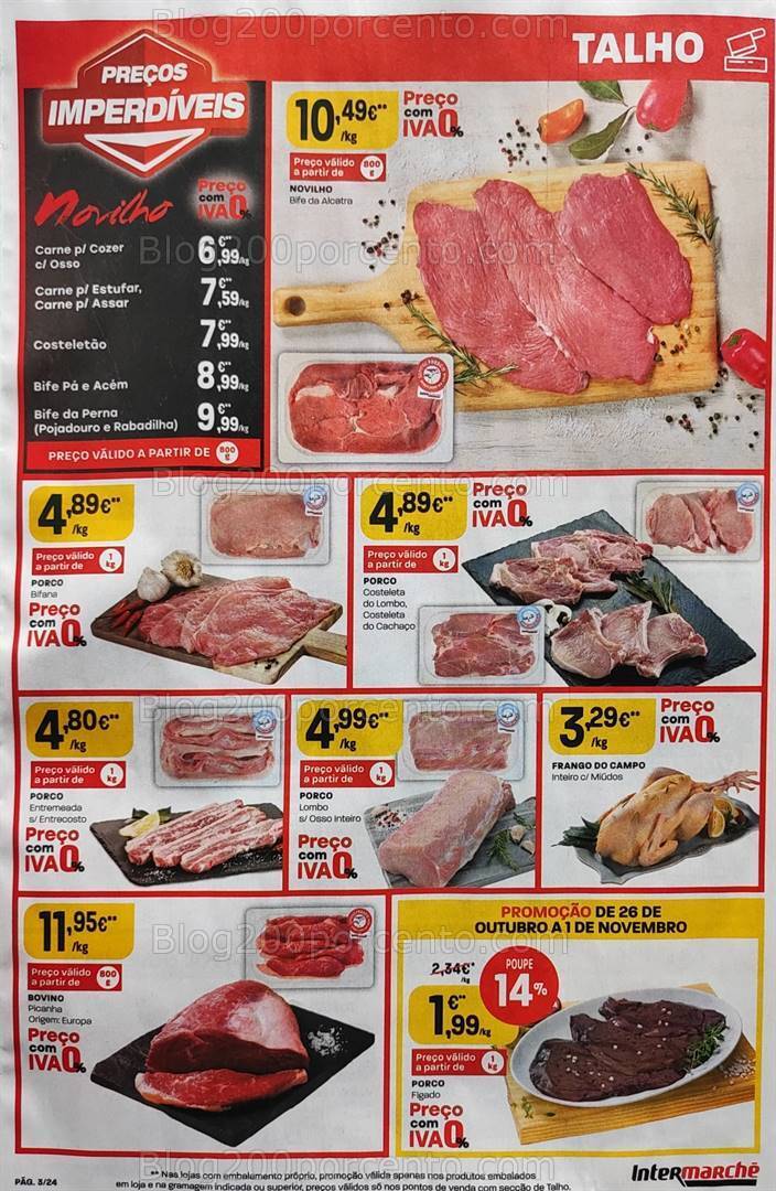 Antevisão Folheto INTERMARCHÉ Promoções de 26 outubro a 1 novembro