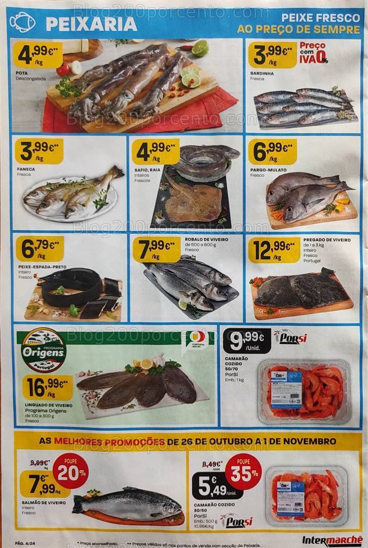 Antevisão Folheto INTERMARCHÉ Promoções de 26 outubro a 1 novembro