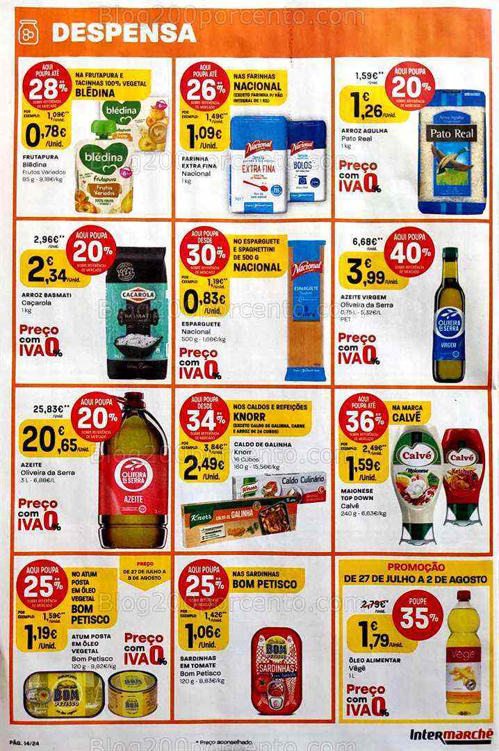 Antevisão Folheto INTERMARCHÉ Promoções de 27 julho a 2 agosto