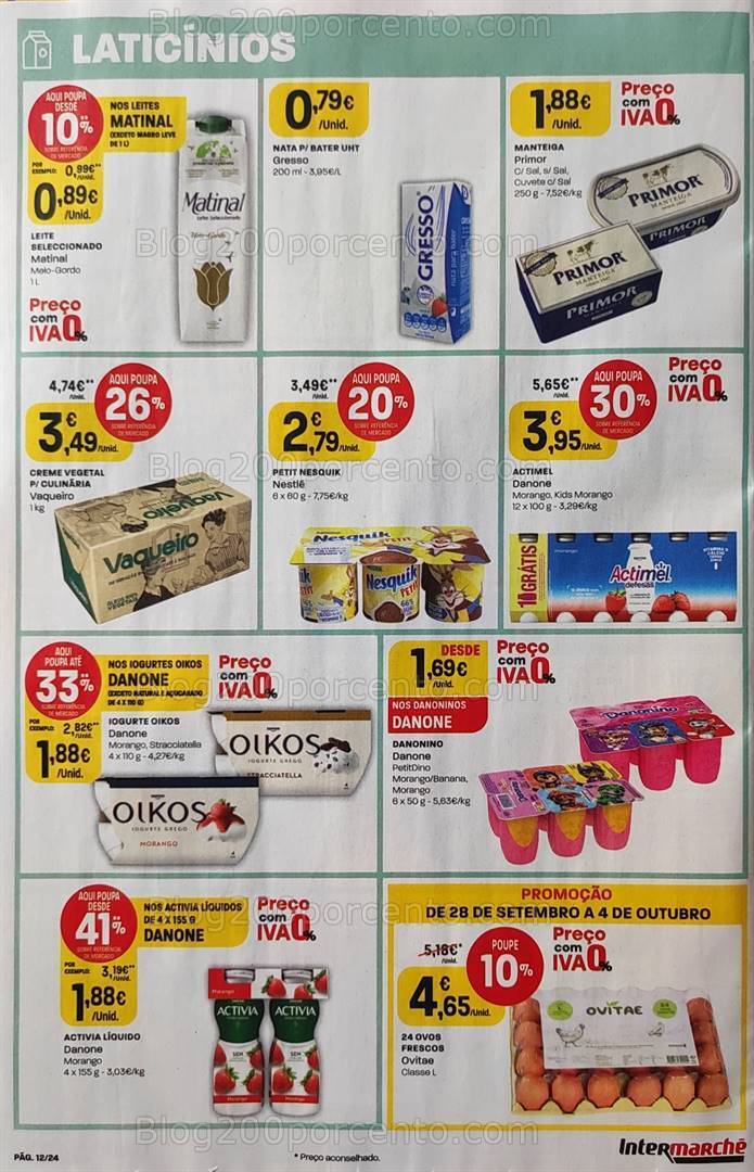 Antevisão Folheto INTERMARCHÉ Promoções de 28 setembro a 4 outubro