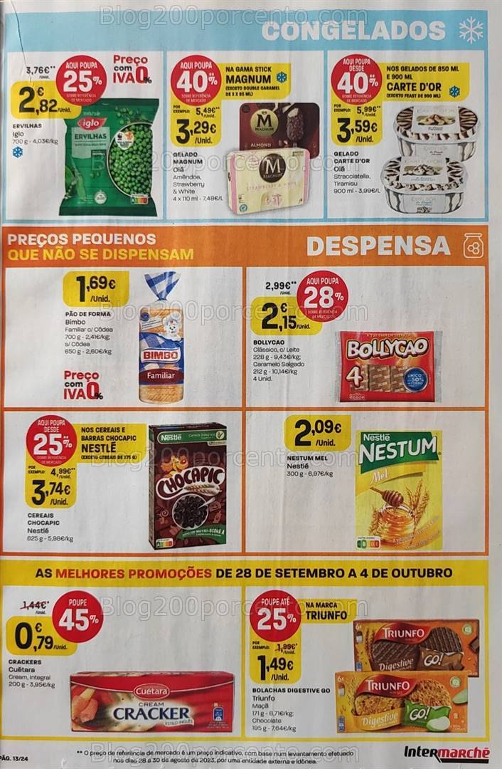 Antevisão Folheto INTERMARCHÉ Promoções de 28 setembro a 4 outubro