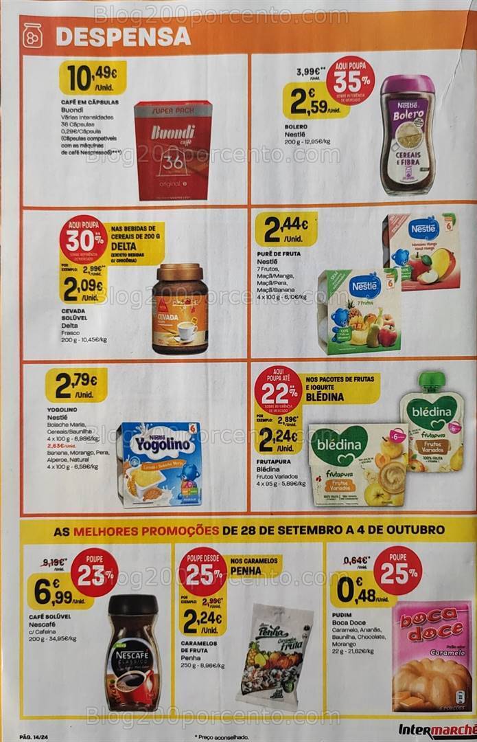 Antevisão Folheto INTERMARCHÉ Promoções de 28 setembro a 4 outubro