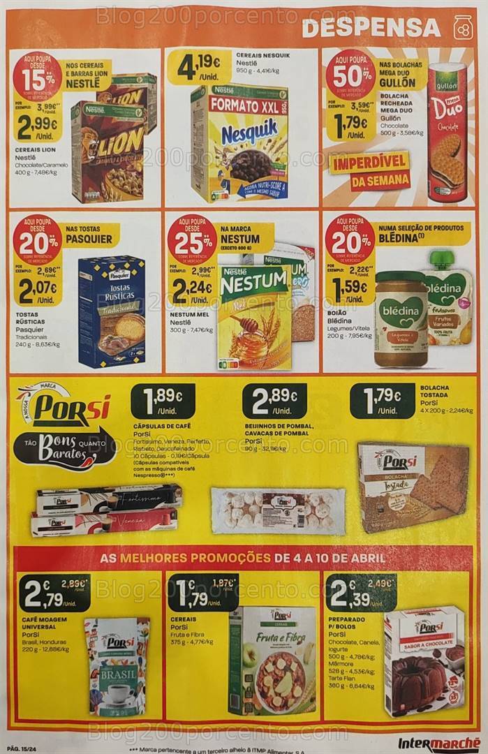 Antevisão Folheto INTERMARCHÉ Super Promoções de 4 a 10 abril