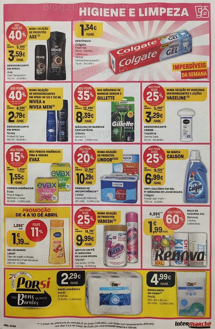 Antevisão Folheto INTERMARCHÉ Super Promoções de 4 a 10 abril