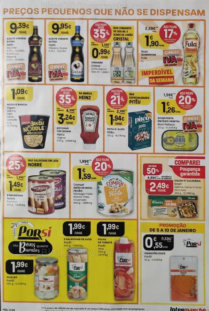 Antevisão Folheto INTERMARCHÉ Promoções de 5 a 10 janeiro