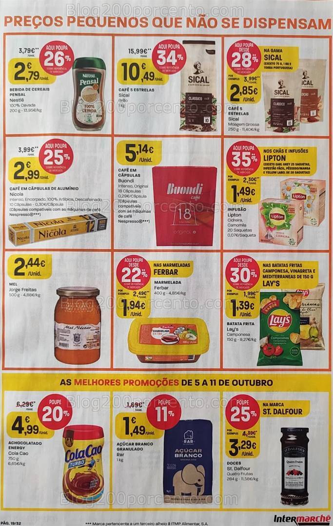 Antevisão Folheto INTERMARCHÉ Promoções 5 a 11 outubro
