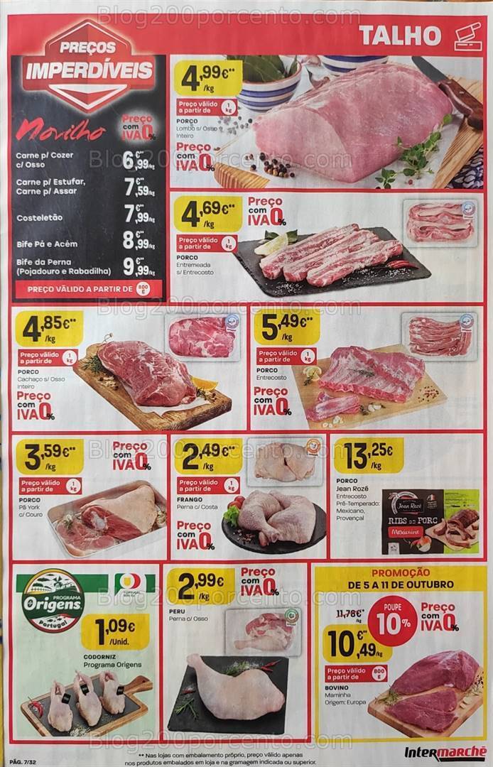 Antevisão Folheto INTERMARCHÉ Promoções 5 a 11 outubro