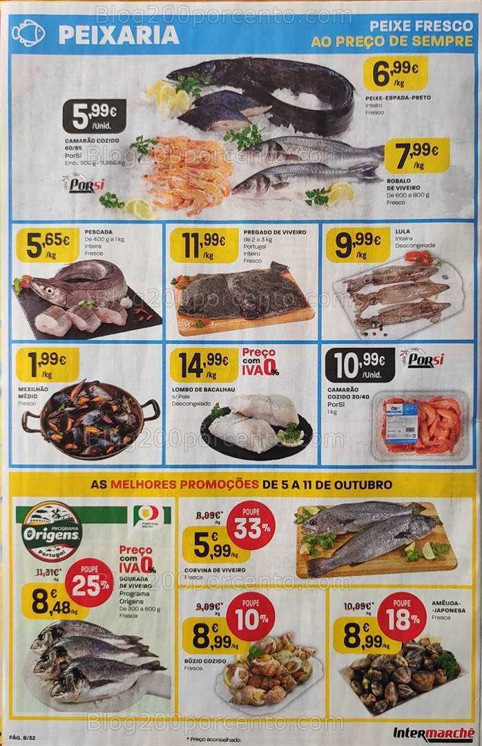 Antevisão Folheto INTERMARCHÉ Promoções 5 a 11 outubro