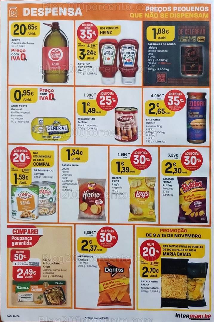 Antevisão Folheto INTERMARCHÉ Promoções de 9 a 15 novembro