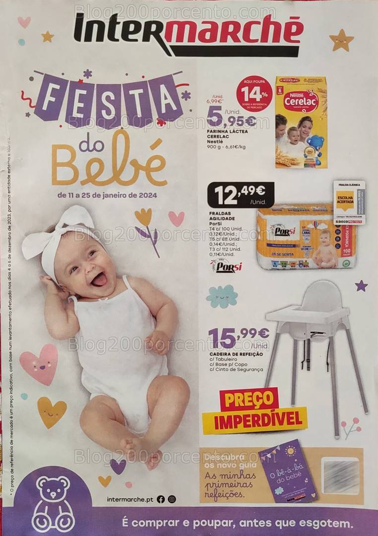 Antevisão Folheto INTERMARCHÉ Festa do Bebé Promoções de 11 a 25 janeiro