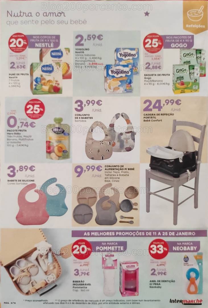 Antevisão Folheto INTERMARCHÉ Festa do Bebé Promoções de 11 a 25 janeiro