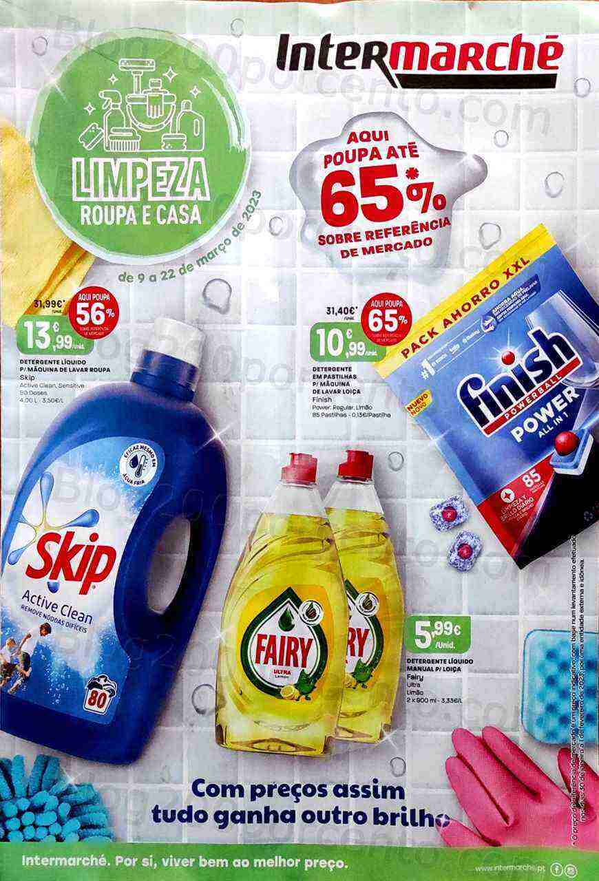 Antevisão Folheto INTERMARCHÉ Limpeza Promoções de 9 a 22 março