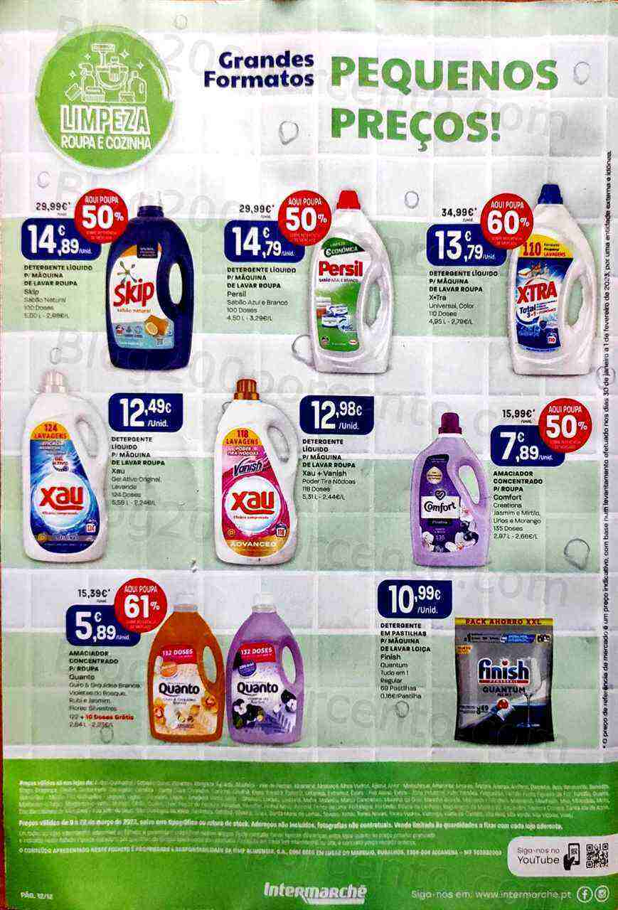 Antevisão Folheto INTERMARCHÉ Limpeza Promoções de 9 a 22 março