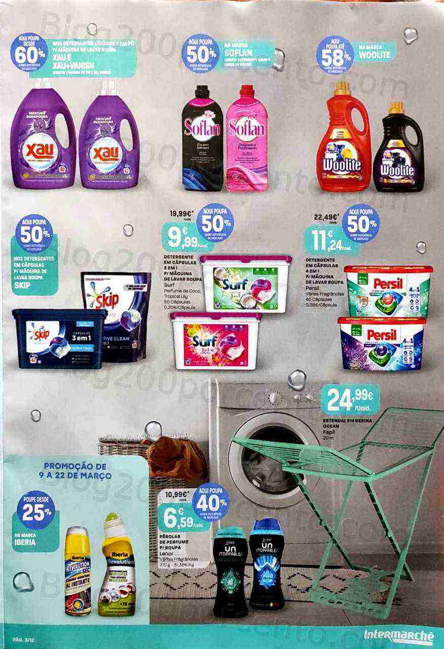 Antevisão Folheto INTERMARCHÉ Limpeza Promoções de 9 a 22 março
