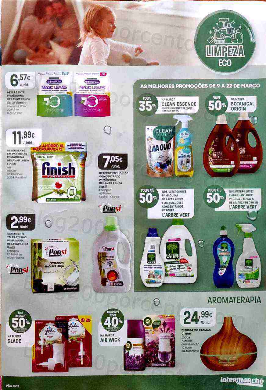 Antevisão Folheto INTERMARCHÉ Limpeza Promoções de 9 a 22 março