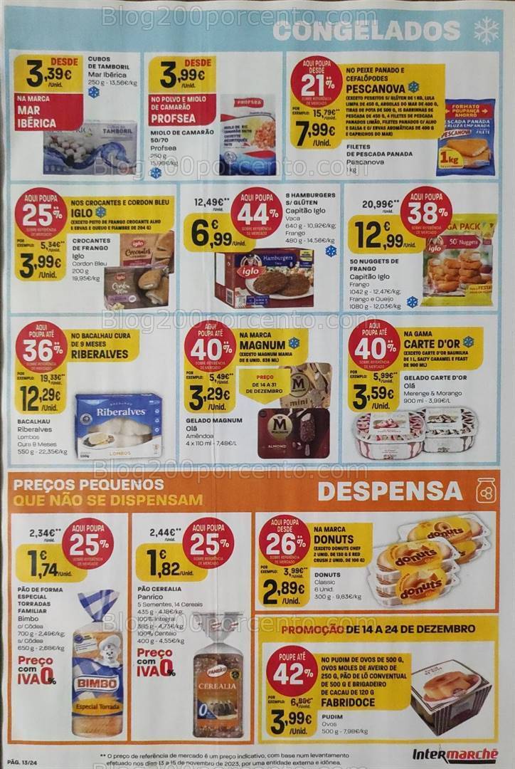 Antevisão Folheto INTERMARCHÉ Promoções + Natal de 14 a 24 dezembro