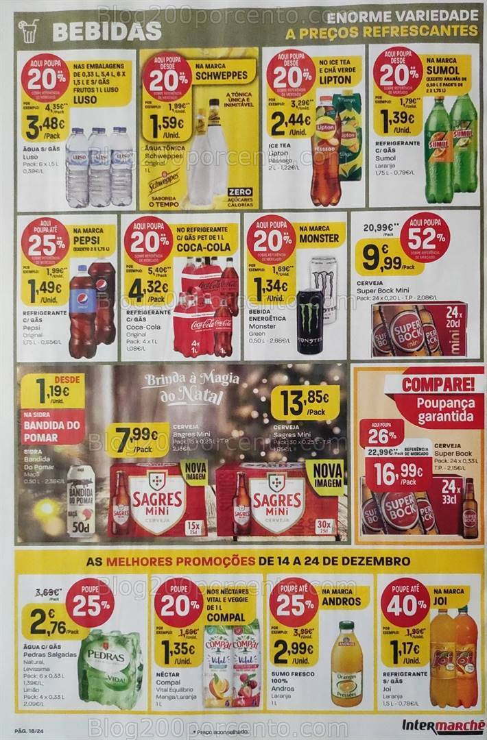 Antevisão Folheto INTERMARCHÉ Promoções + Natal de 14 a 24 dezembro