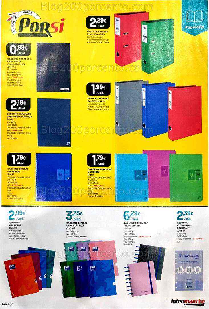 Antevisão Folheto INTERMARCHÉ Regresso às Aulas Promoções de 17 agosto a 20 setembro