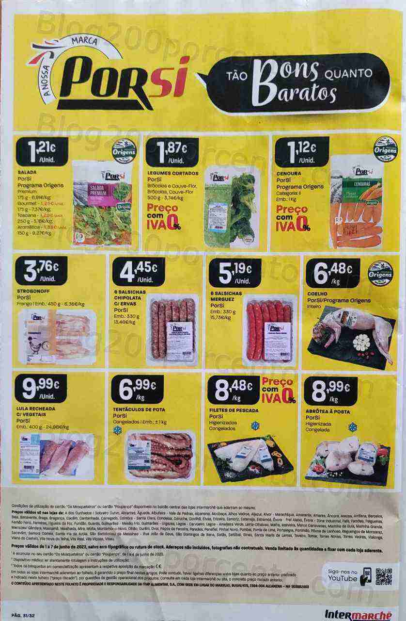 Antevisão Folheto INTERMARCHÉ Especial Porsi Promoções de 1 a 7 junho